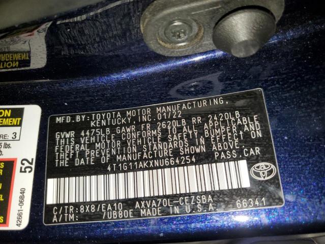 Photo 11 VIN: 4T1G11AKXNU664254 - TOYOTA CAMRY SE 