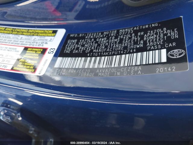 Photo 8 VIN: 4T1G11AKXPU142744 - TOYOTA CAMRY 