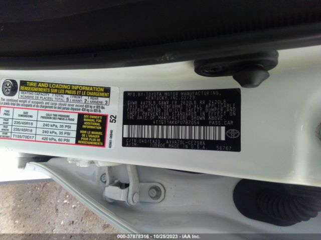 Photo 8 VIN: 4T1G11AKXPU787054 - TOYOTA CAMRY 