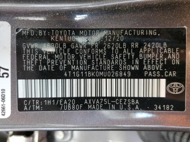 Photo 11 VIN: 4T1G11BK0MU026849 - TOYOTA CAMRY 