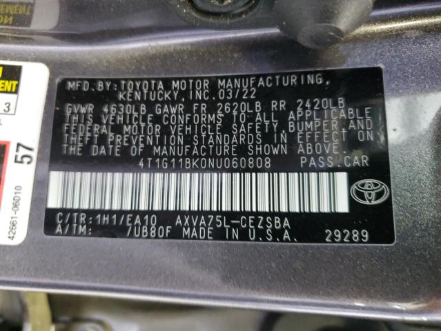 Photo 11 VIN: 4T1G11BK0NU060808 - TOYOTA CAMRY 