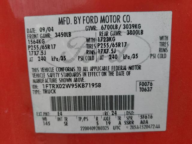 Photo 11 VIN: 4T1G11BK1PU073831 - FORD F150 