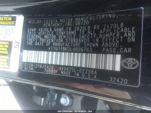 Photo 8 VIN: 4T1G11BK2LU006763 - TOYOTA CAMRY 