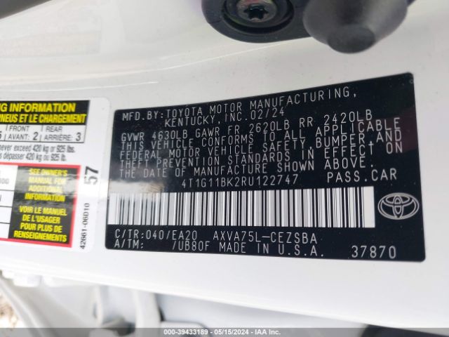 Photo 8 VIN: 4T1G11BK2RU122747 - TOYOTA CAMRY 