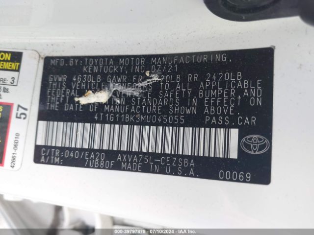 Photo 8 VIN: 4T1G11BK3MU045055 - TOYOTA CAMRY 