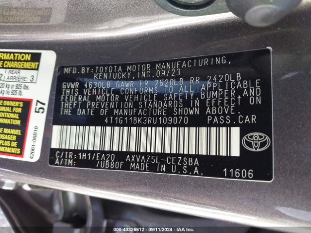 Photo 8 VIN: 4T1G11BK3RU109070 - TOYOTA CAMRY 