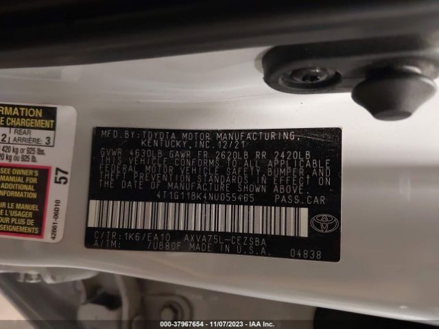 Photo 8 VIN: 4T1G11BK4NU055465 - TOYOTA CAMRY 