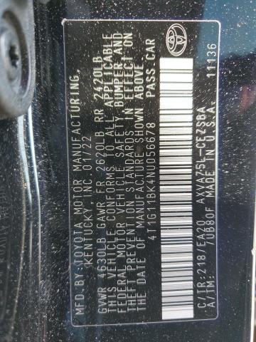 Photo 11 VIN: 4T1G11BK4NU056678 - TOYOTA CAMRY SE 