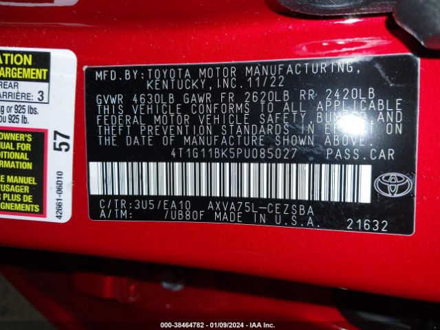 Photo 8 VIN: 4T1G11BK5PU085027 - TOYOTA CAMRY 