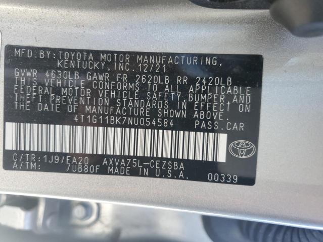 Photo 11 VIN: 4T1G11BK7NU054584 - TOYOTA CAMRY SE 