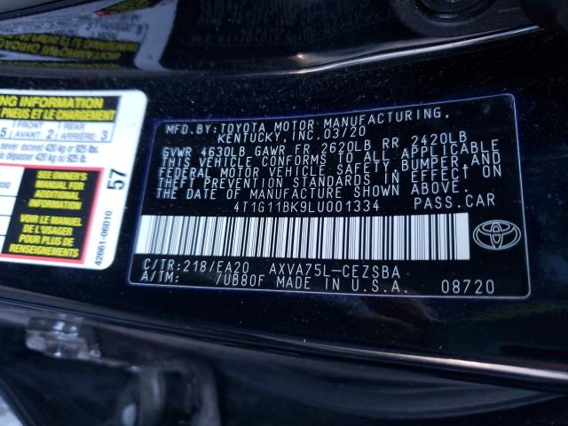 Photo 9 VIN: 4T1G11BK9LU001334 - TOYOTA CAMRY SE 