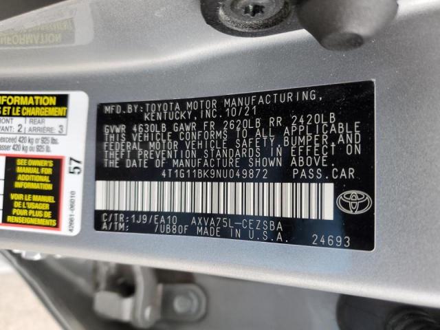 Photo 11 VIN: 4T1G11BK9NU049872 - TOYOTA CAMRY SE 