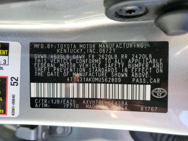 Photo 9 VIN: 4T1G31AK0MU562809 - TOYOTA CAMRY SE 