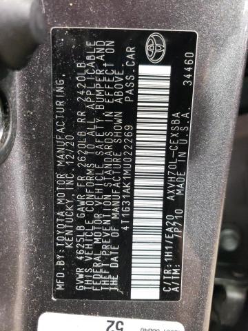 Photo 11 VIN: 4T1G31AK1MU022269 - TOYOTA CAMRY 