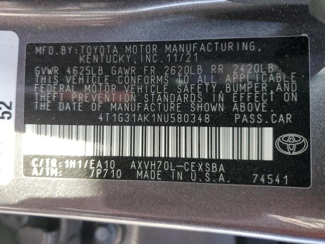 Photo 11 VIN: 4T1G31AK1NU580348 - TOYOTA CAMRY NIGH 