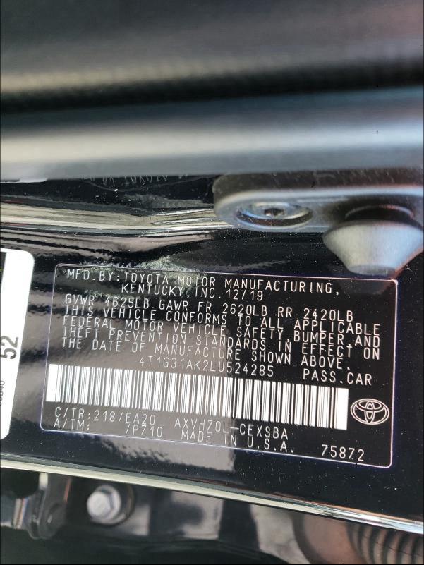 Photo 9 VIN: 4T1G31AK2LU524285 - TOYOTA CAMRY 