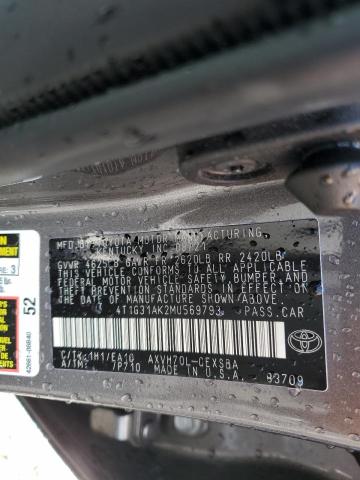 Photo 9 VIN: 4T1G31AK2MU569793 - TOYOTA CAMRY SE 