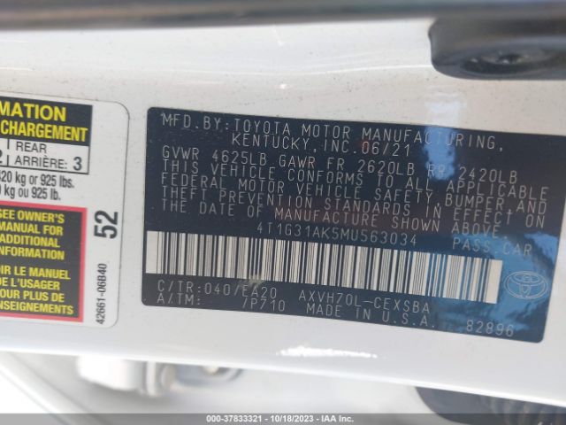 Photo 8 VIN: 4T1G31AK5MU563034 - TOYOTA CAMRY 