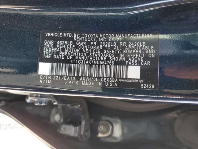 Photo 11 VIN: 4T1G31AK7MU564766 - TOYOTA CAMRY 