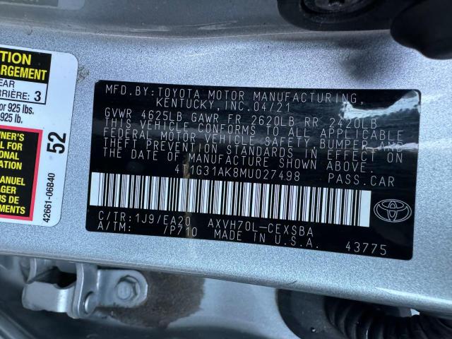 Photo 9 VIN: 4T1G31AK8MU027498 - TOYOTA CAMRY SE 