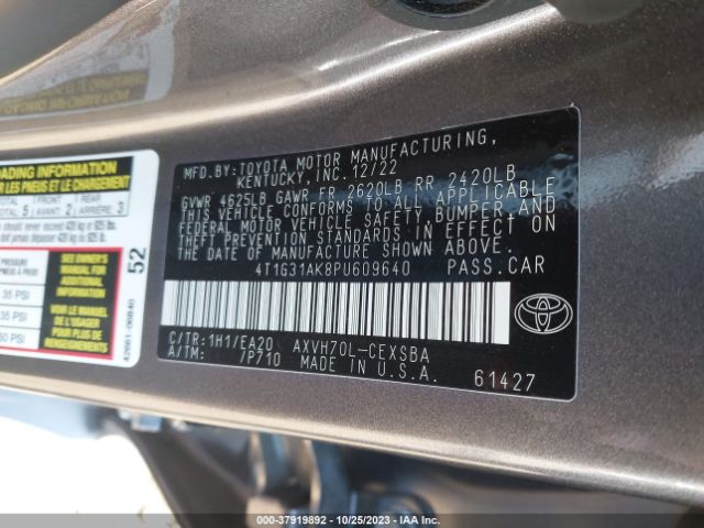 Photo 8 VIN: 4T1G31AK8PU609640 - TOYOTA CAMRY 