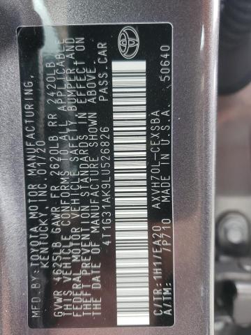 Photo 11 VIN: 4T1G31AK9LU526826 - TOYOTA CAMRY SE 