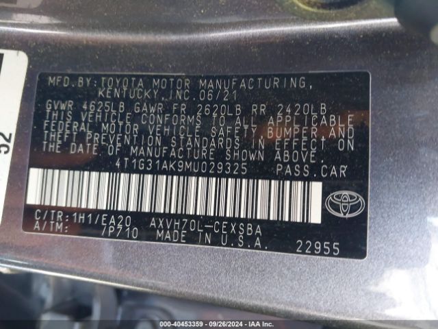 Photo 8 VIN: 4T1G31AK9MU029325 - TOYOTA CAMRY 