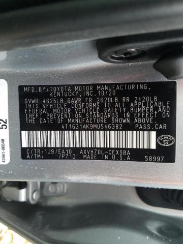 Photo 9 VIN: 4T1G31AK9MU546382 - TOYOTA CAMRY SE 