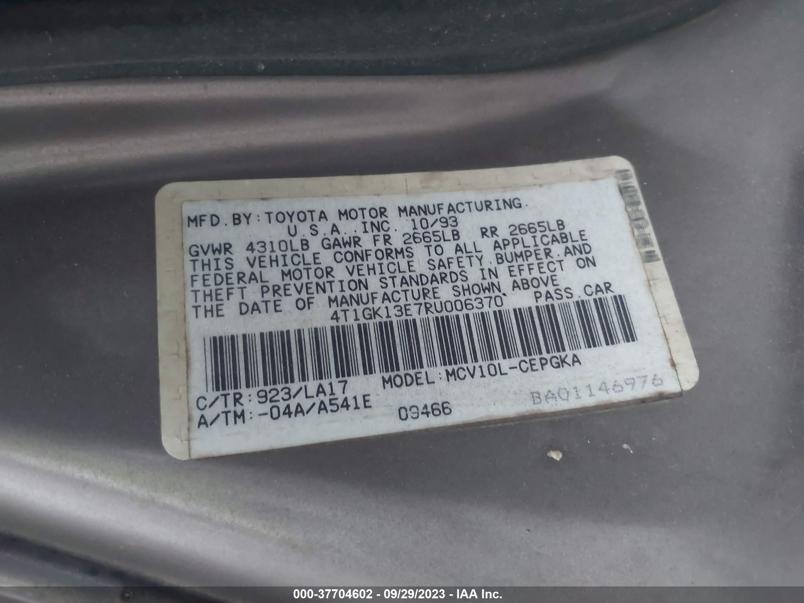 Photo 8 VIN: 4T1GK13E7RU006370 - TOYOTA CAMRY 