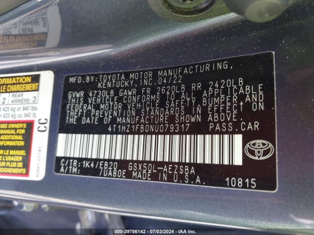 Photo 8 VIN: 4T1HZ1FB0NU079317 - TOYOTA AVALON 