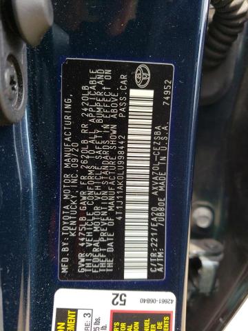 Photo 11 VIN: 4T1J11AK0LU998442 - TOYOTA CAMRY SE 