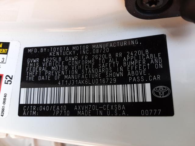 Photo 9 VIN: 4T1J31AK6LU016729 - TOYOTA CAMRY SE 