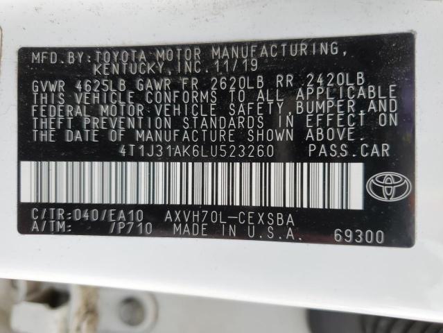 Photo 12 VIN: 4T1J31AK6LU523260 - TOYOTA CAMRY SE 