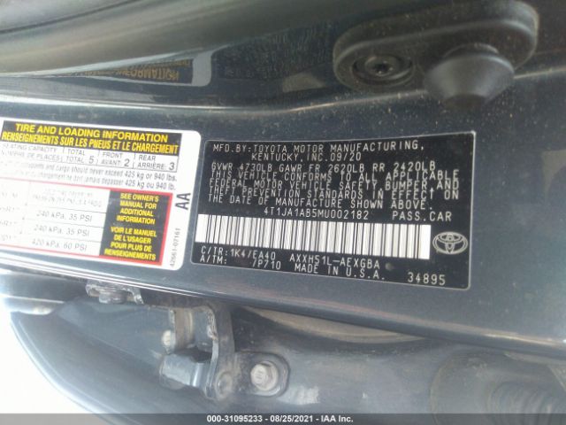 Photo 8 VIN: 4T1JA1AB5MU002182 - TOYOTA AVALON 