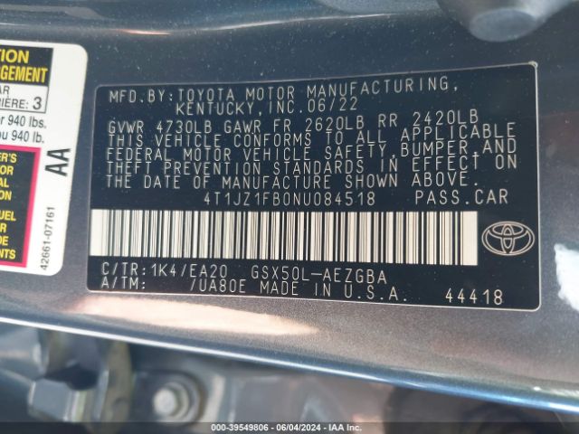 Photo 8 VIN: 4T1JZ1FB0NU084518 - TOYOTA AVALON 