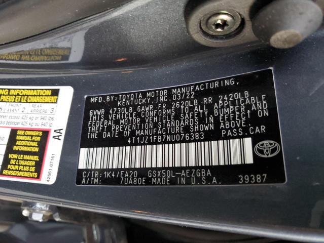 Photo 12 VIN: 4T1JZ1FB7NU076383 - TOYOTA AVALON XLE 