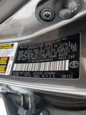 Photo 9 VIN: 4T1K31AK0MU548614 - TOYOTA CAMRY XSE 