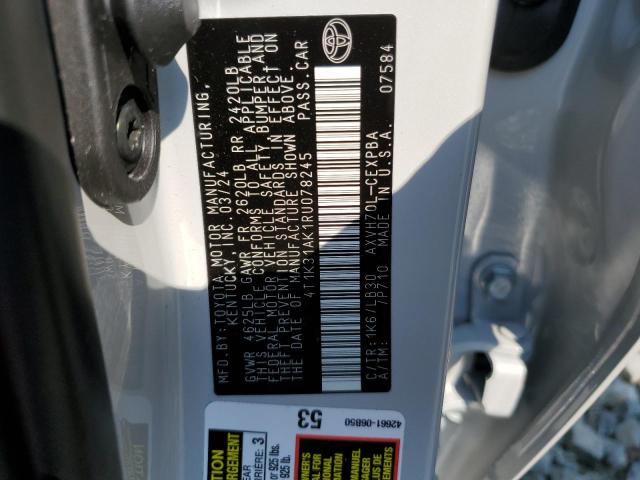 Photo 11 VIN: 4T1K31AK1RU078245 - TOYOTA CAMRY XSE 