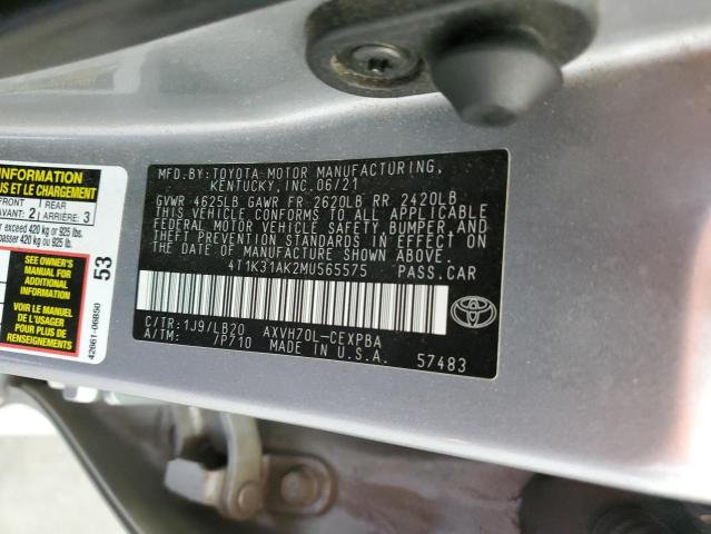 Photo 12 VIN: 4T1K31AK2MU565575 - TOYOTA CAMRY XSE 