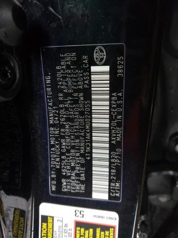 Photo 11 VIN: 4T1K31AK4MU027055 - TOYOTA CAMRY XSE 