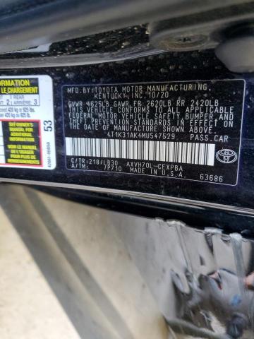 Photo 11 VIN: 4T1K31AK4MU547529 - TOYOTA CAMRY 