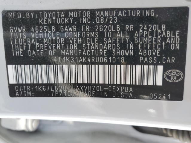 Photo 11 VIN: 4T1K31AK4RU061018 - TOYOTA CAMRY XSE 