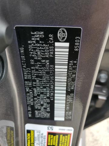 Photo 11 VIN: 4T1K31AK5PU617558 - TOYOTA CAMRY 