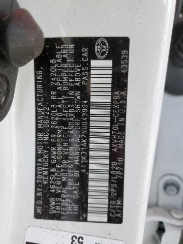 Photo 11 VIN: 4T1K31AK7NU043994 - TOYOTA CAMRY XSE 