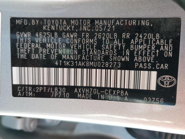 Photo 9 VIN: 4T1K31AK8MU028273 - TOYOTA CAMRY XSE 