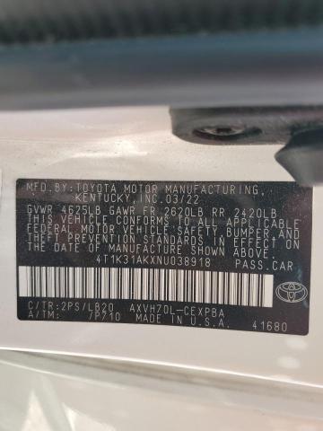 Photo 12 VIN: 4T1K31AKXNU038918 - TOYOTA CAMRY XSE 