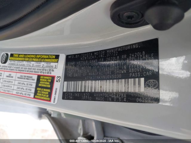 Photo 8 VIN: 4T1K31AKXNU045030 - TOYOTA CAMRY 