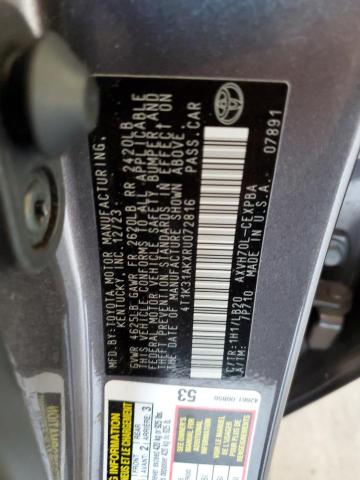 Photo 12 VIN: 4T1K31AKXRU072816 - TOYOTA CAMRY XSE 