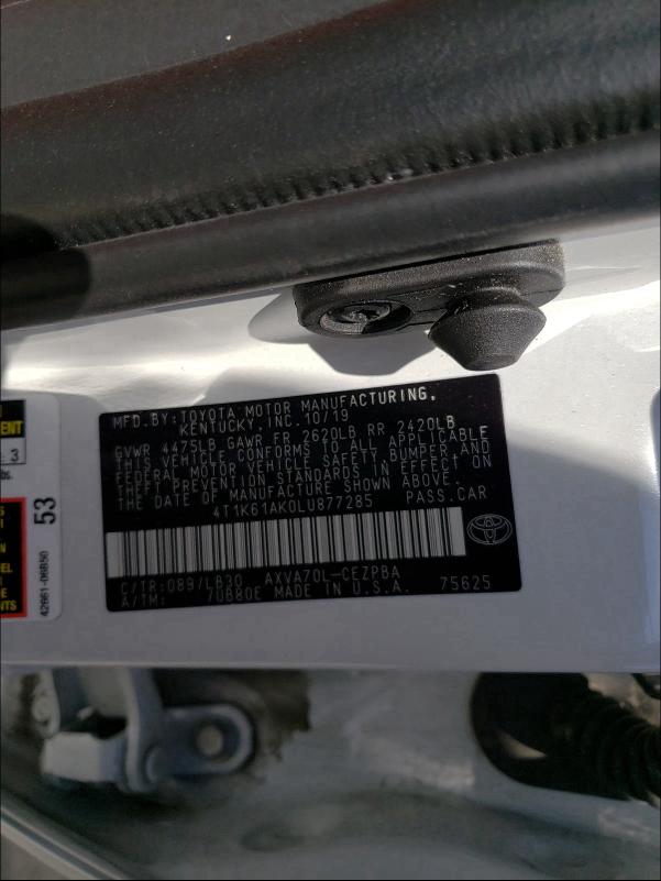 Photo 9 VIN: 4T1K61AK0LU877285 - TOYOTA CAMRY XSE 