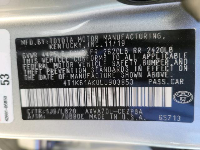 Photo 9 VIN: 4T1K61AK0LU903853 - TOYOTA CAMRY XSE 